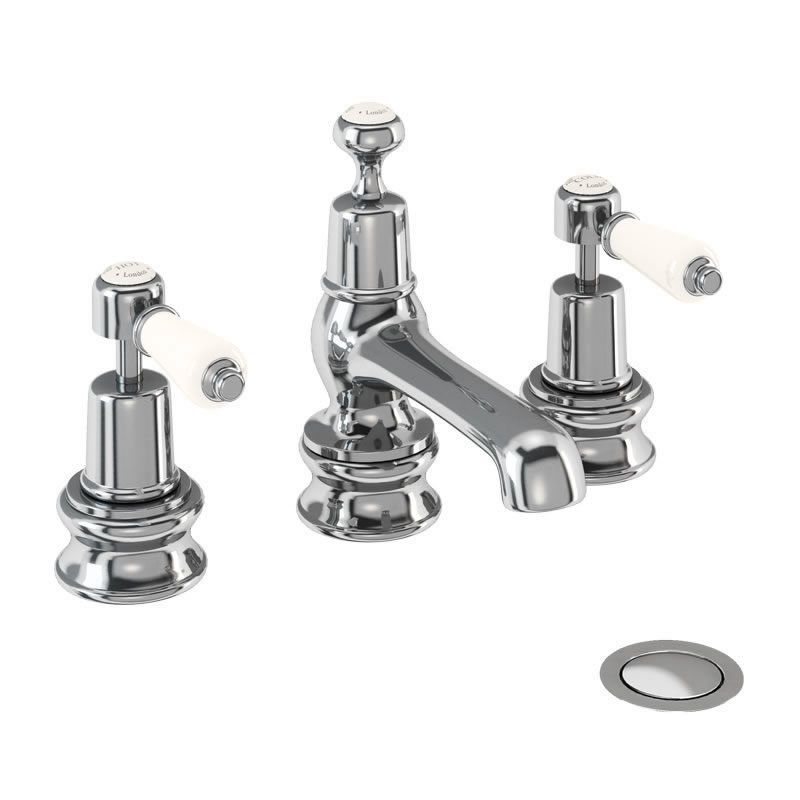 Kensington Medici Regent 3 tap hole mixer with pop up waste